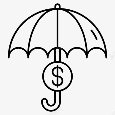 金融保险资产安全金融保护图标图标