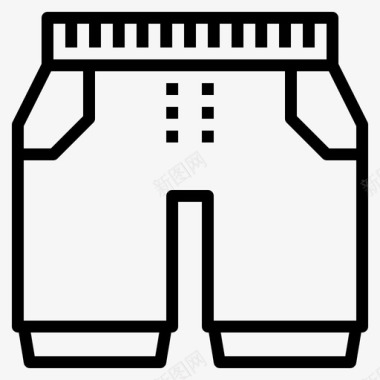 短裤衣服120直线型图标图标