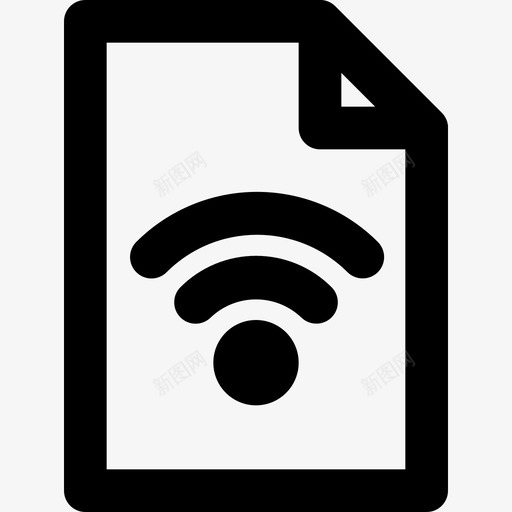 wifi文档文件图标svg_新图网 https://ixintu.com ticons wifi 信号 文件 文档 纸张