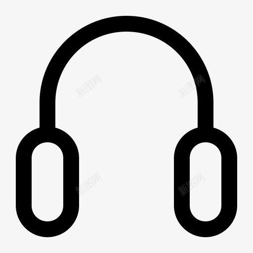 耳罩耳机耳塞图标svg_新图网 https://ixintu.com 冬季 耳塞 耳机 耳罩