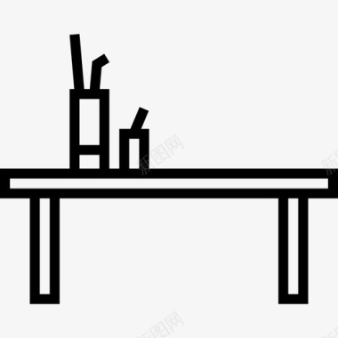 桌子家具46直线型图标图标