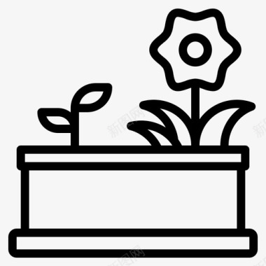 园艺花卉自然图标图标