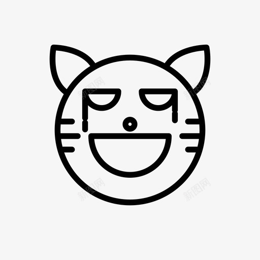 老虎动物哭泣图标svg_新图网 https://ixintu.com 动物 可爱 哭泣 老虎 老虎表情符号1行 表情符号