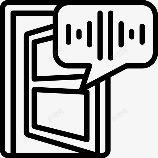 窗口语音助手线性图标svg_新图网 https://ixintu.com 助手 窗口 线性 语音