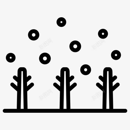 冬季树木初雪森林图标svg_新图网 https://ixintu.com 冬季景观 冬季树木 初雪 旅游 森林