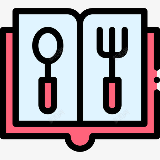 菜单餐厅75线性颜色图标svg_新图网 https://ixintu.com 线性 菜单 颜色 餐厅