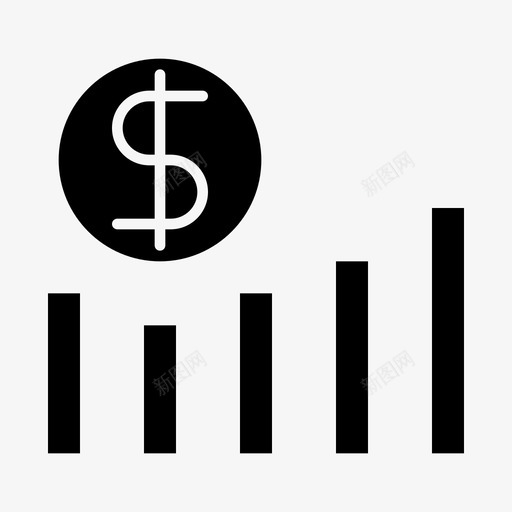 利润商业经济增长图标svg_新图网 https://ixintu.com 利润 商业 图标 增长 经济 金融 雕文