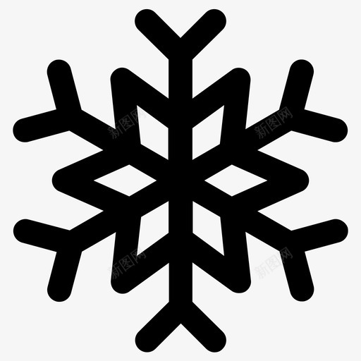 雪冷冰图标svg_新图网 https://ixintu.com 冬天 雪花