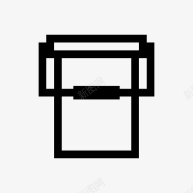 油漆桶容器轮廓图标图标