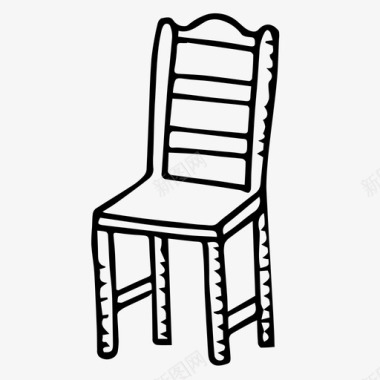 椅子家具素描图标图标