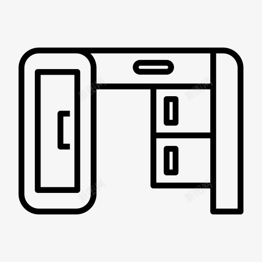 办公桌家具办公室图标svg_新图网 https://ixintu.com 办公室 办公桌 家具 工作场所 桌子 餐桌系列