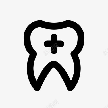 牙齿健康医疗保健医院图标图标