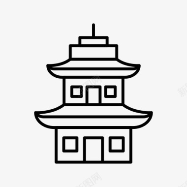 寺庙神殿神殿14座图标图标