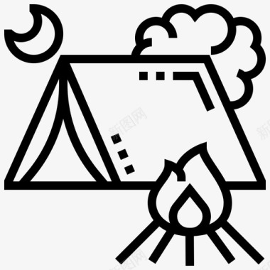 帐篷探险野营图标图标