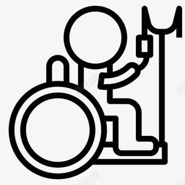 轮椅卧式医院图标图标