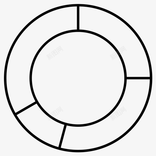 饼图图表甜甜圈图图标svg_新图网 https://ixintu.com 图表 常规 甜甜圈 线条 艺术设计 饼图