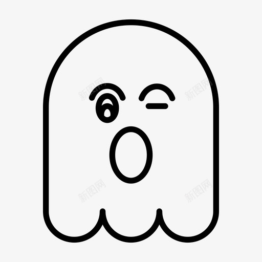 鬼魂嘘声表情符号图标svg_新图网 https://ixintu.com 万圣节 嘘声 幽灵 幽灵表情1行 表情符号 鬼魂