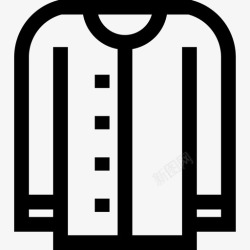 开襟开襟羊毛衫衣服118直线型图标高清图片