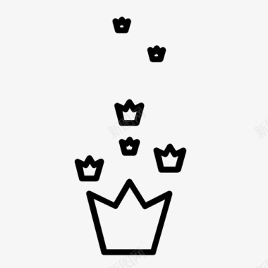 王冠国王权力图标图标
