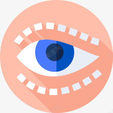 眼睑成形术整形手术17扁平图标图标