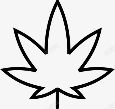 大麻印度大麻叶子图标图标