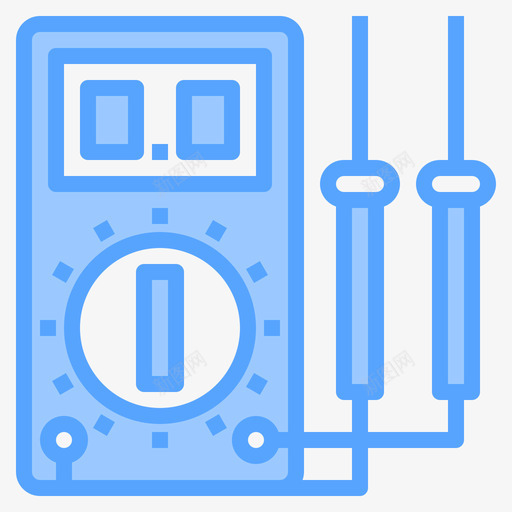 万用表电子装置18蓝色图标svg_新图网 https://ixintu.com 万用表 电子 蓝色 装置