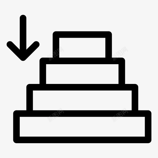 楼下建筑舞台图标svg_新图网 https://ixintu.com 室内轮廓 建筑 楼下 楼梯间 舞台