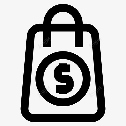 购物袋商业金融图标svg_新图网 https://ixintu.com 商业 科技 购物袋 金融