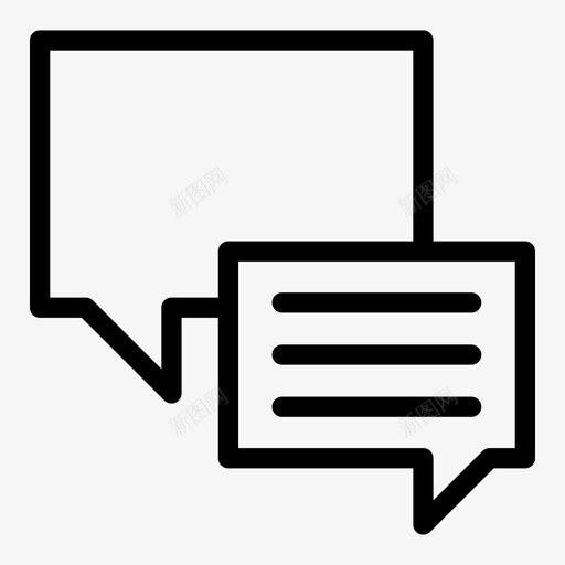 文本气泡注释图标svg_新图网 https://ixintu.com 信息 图标 文本 气泡 注释 消息 聊天 语音