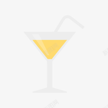 鸡尾酒食品和饮料29平淡图标图标