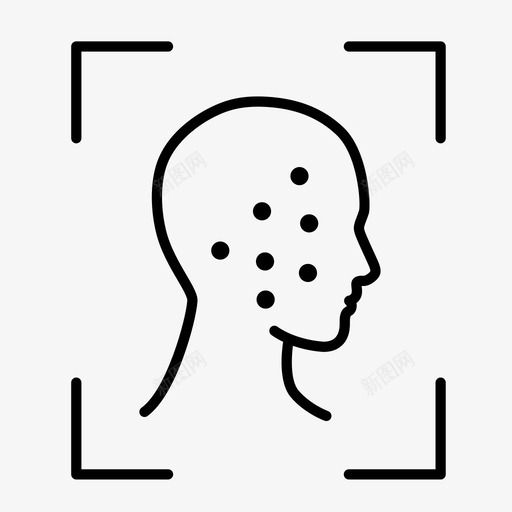 人脸识别人脸检测面部扫描图标svg_新图网 https://ixintu.com 人脸 安全 扫描 检测 识别 镜头 面部