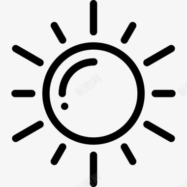 太阳夏天94直线图标图标