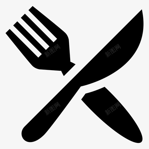餐具套装食物叉子图标svg_新图网 https://ixintu.com 厨房 叉子 套装 食物 餐具 餐厅
