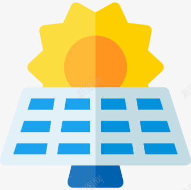 太阳能电池板可持续能源31扁平图标图标