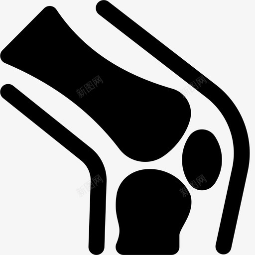 膝盖解剖学骨头图标svg_新图网 https://ixintu.com 膝盖 解剖学 骨头