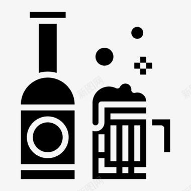 啤酒酒精啤酒瓶图标图标