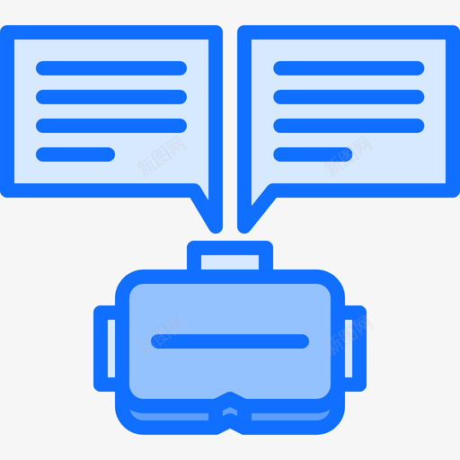 Vr眼镜虚拟现实91蓝色图标svg_新图网 https://ixintu.com Vr 眼镜 蓝色 虚拟现实