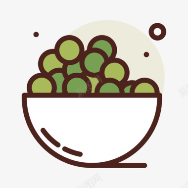 豆类蔬菜1线性颜色图标图标