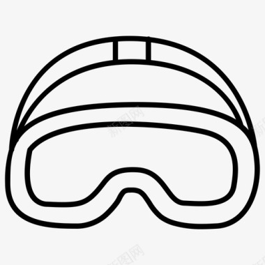 眼镜头盔滑雪图标图标