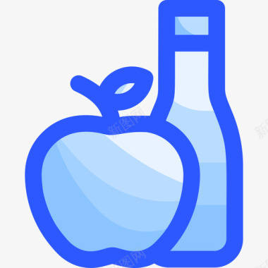 醋健康食品41蓝色图标图标