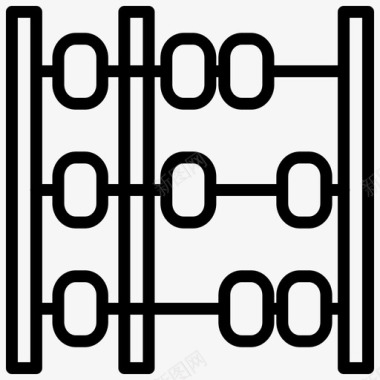 算盘计数教育图标图标