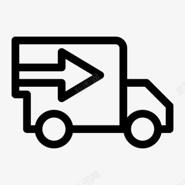送货车运输车卡车图标图标