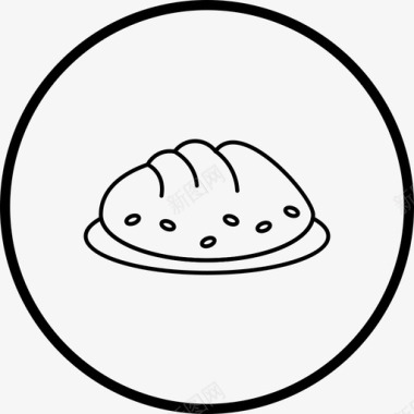 面包食物谷物图标图标