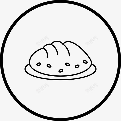 面包食物谷物图标svg_新图网 https://ixintu.com 图标 线图 谷物 面包 食物