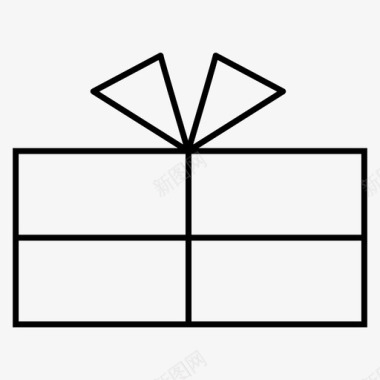 圣诞节礼物礼品盒图标图标