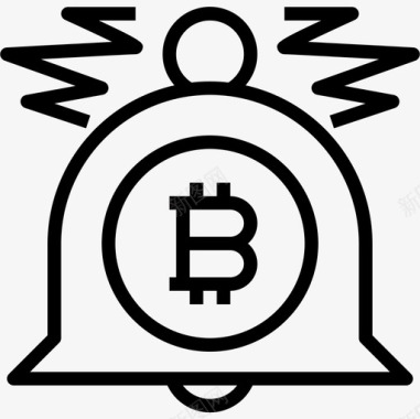 通知加密货币57线性图标图标