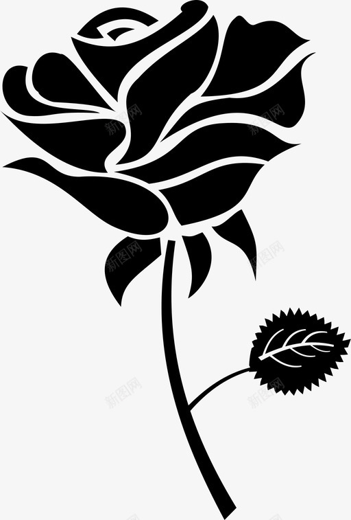 玫瑰美人观赏植物图标svg_新图网 https://ixintu.com 玫瑰 白玫瑰 红玫瑰 美人 观赏植物