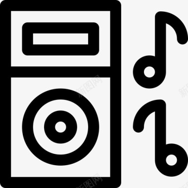 音频游行17线性图标图标