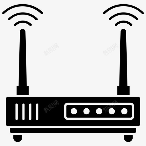 wifi路由器internet设备调制解调器图标svg_新图网 https://ixintu.com 图标 字形 无线 网络 设备 调制解调器 路由器 通信