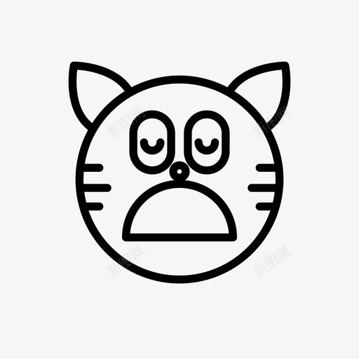 老虎动物困倦图标svg_新图网 https://ixintu.com 动物 困倦 老虎 老虎表情1行 表情符号